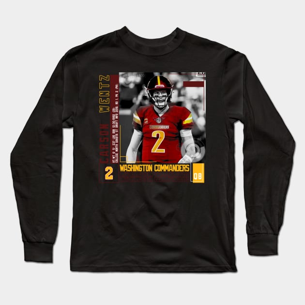 Carson Wentz Paper Poster Long Sleeve T-Shirt by art.Hamdan